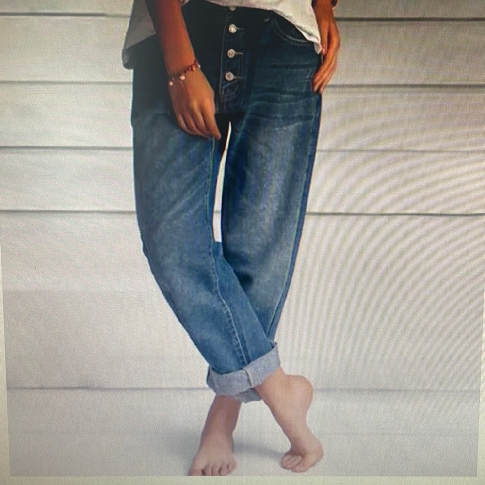 High Waisted Boyfriend Baggy Jeans